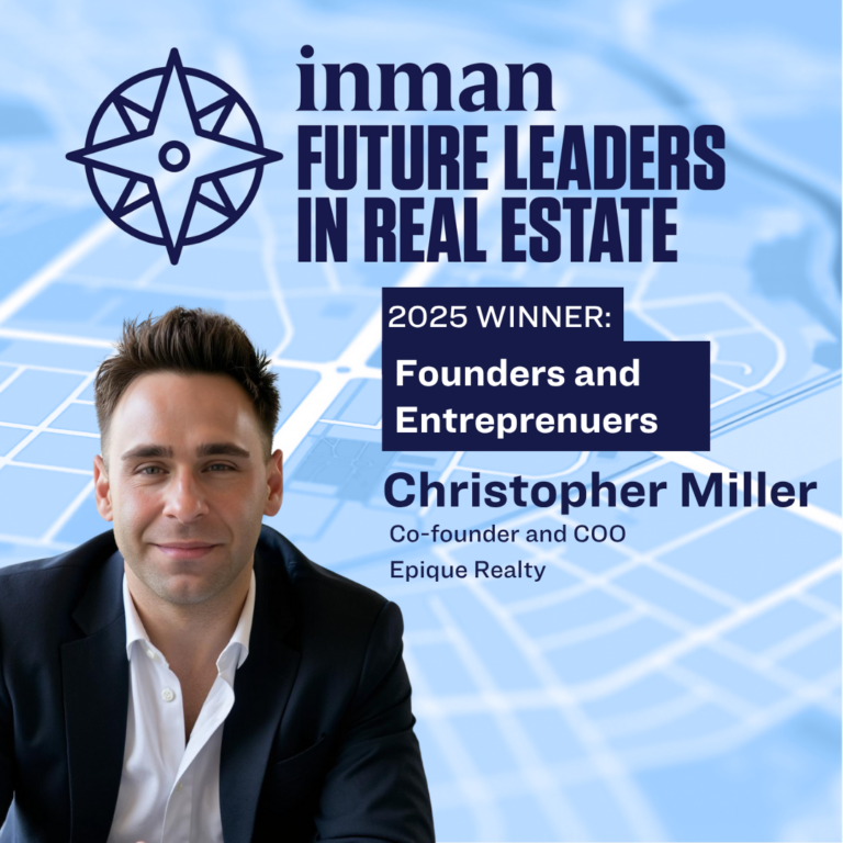 Christopher Miller Honoured as Inman’s 2025 Future Leader in Real Estate